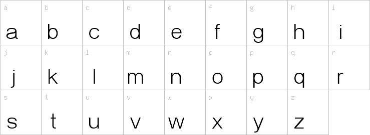 Lowercase characters