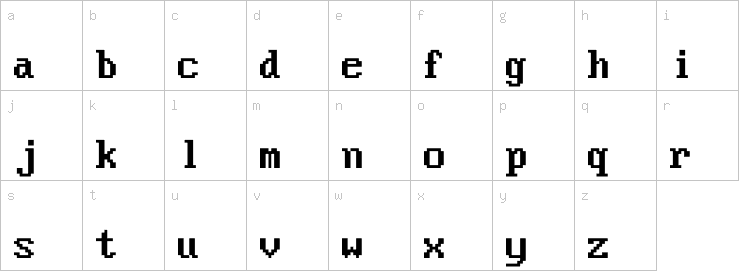 Lowercase characters