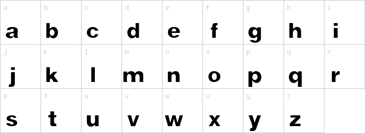 Lowercase characters