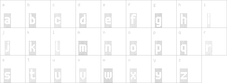 Lowercase characters