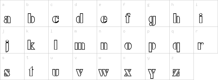 Lowercase characters