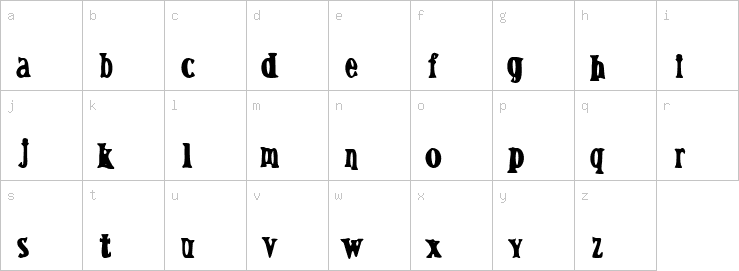 Lowercase characters