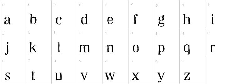 Lowercase characters