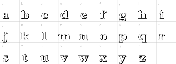 Lowercase characters