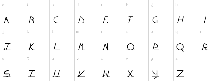 Lowercase characters