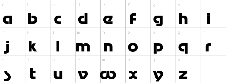 Lowercase characters