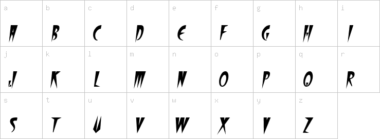 Lowercase characters