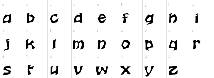 Lowercase characters