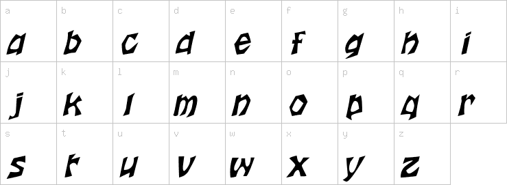 Lowercase characters