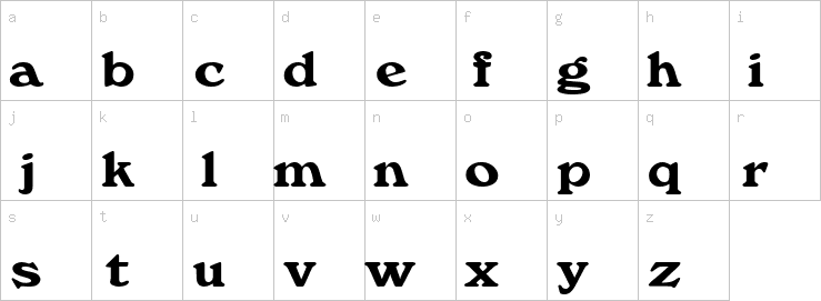 Lowercase characters