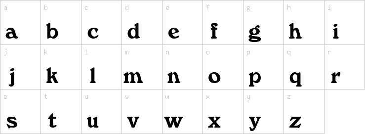 Lowercase characters