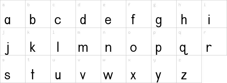 Lowercase characters