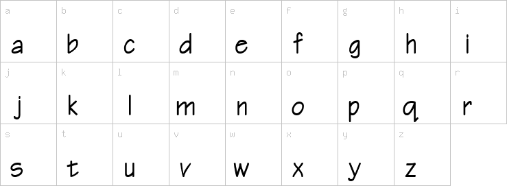 Lowercase characters