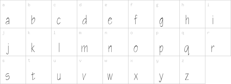 Lowercase characters