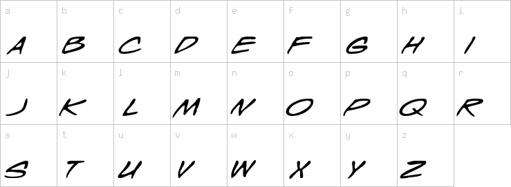 Lowercase characters