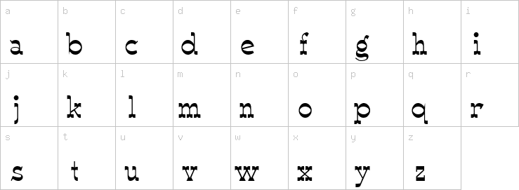 Lowercase characters