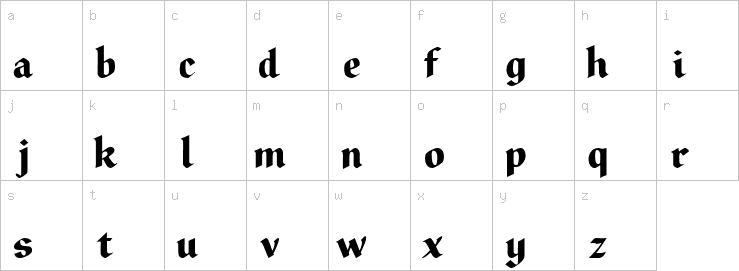 Lowercase characters