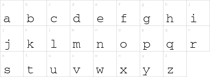 Lowercase characters