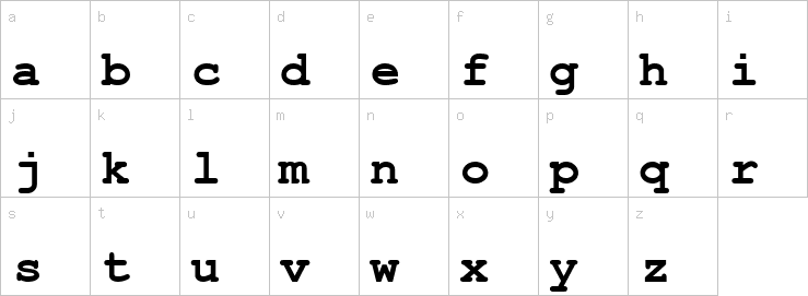 Lowercase characters