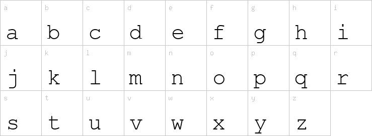 Lowercase characters