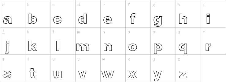 Lowercase characters