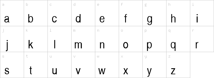 Lowercase characters