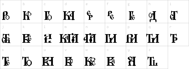 Lowercase characters