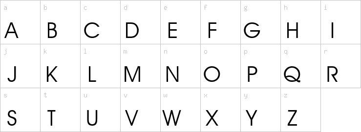 Lowercase characters