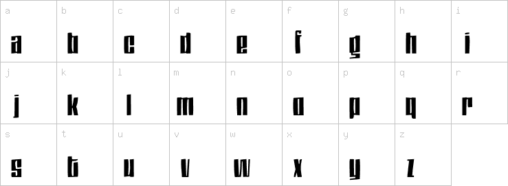 Lowercase characters