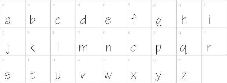 Lowercase characters