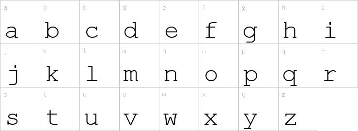 Lowercase characters