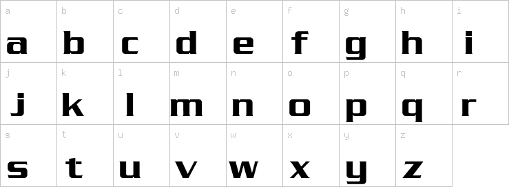 Lowercase characters