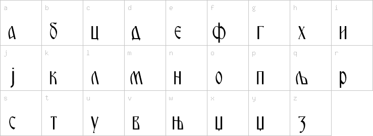 Lowercase characters