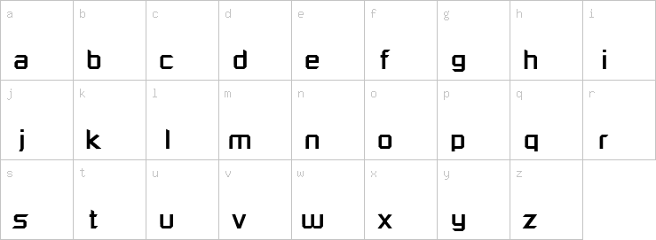 Lowercase characters