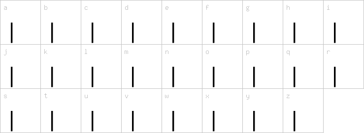 Lowercase characters