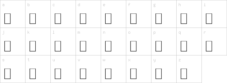 Lowercase characters