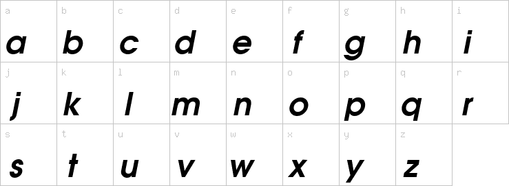 Lowercase characters