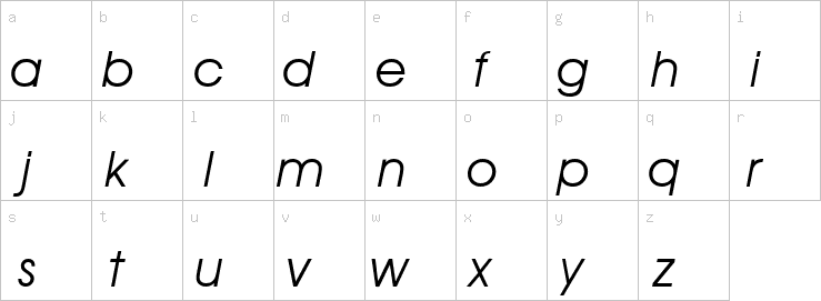 Lowercase characters