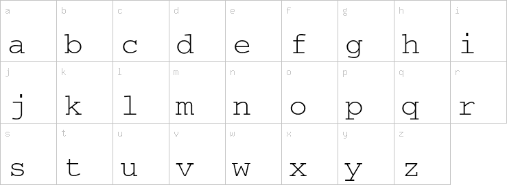 Lowercase characters