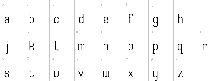 Lowercase characters