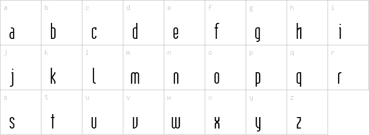 Lowercase characters