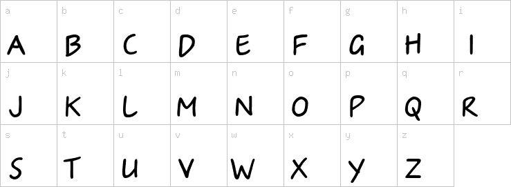 Lowercase characters