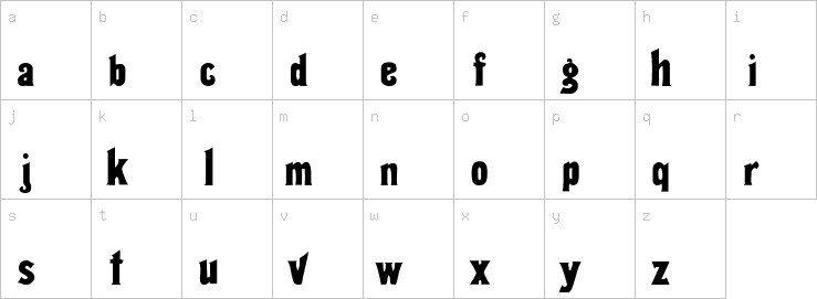 Lowercase characters