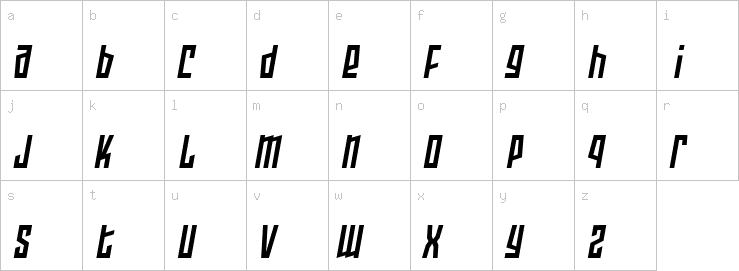 Lowercase characters