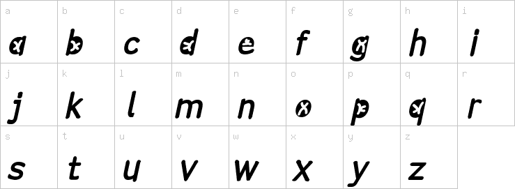 Lowercase characters