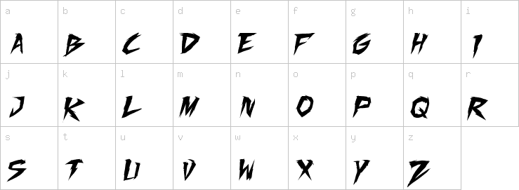 Lowercase characters