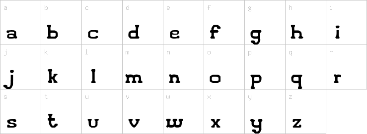 Lowercase characters