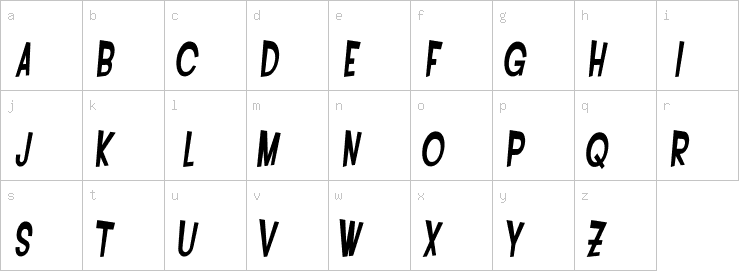 Lowercase characters