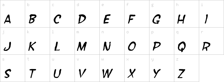 Lowercase characters