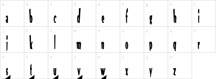 Lowercase characters